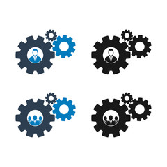Business Solution Icon set. Flat style vector EPS.