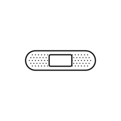 Adhesive plaster line icon. Vector EPS.