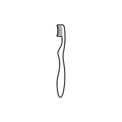 Toothbrush line icon. Flat style vector EPS.