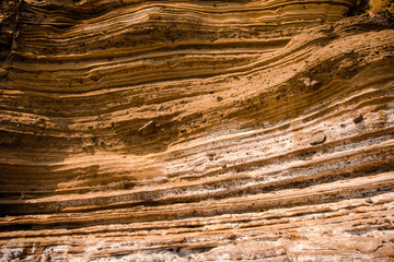 Wavy lines of rock formation of Animasola Island at Masbate, Philippines