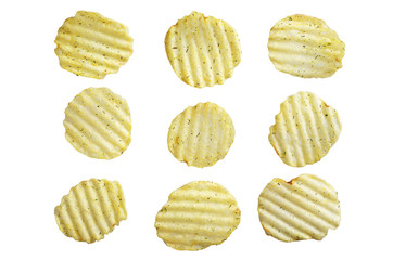 Chips on white