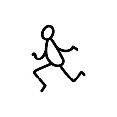 Vector illustration, business scribing doodle. Running man.