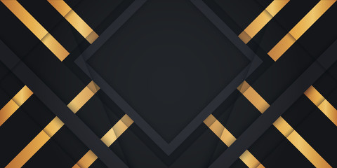 Black geometric background. Material design