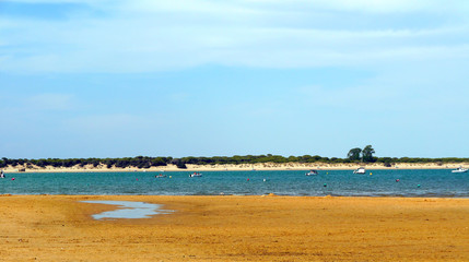 Sanlucar de Barrameda beach. Cadiz. Andalusia. Spain. Europe. August 25, 2019