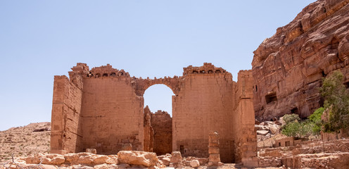 View of ruins in Petra