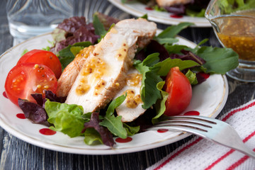 Chicken Salad and Mustard Dressing