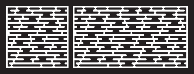 Laser cutting template for decorative panel. Abstract camouflage pattern. Vector illustration.