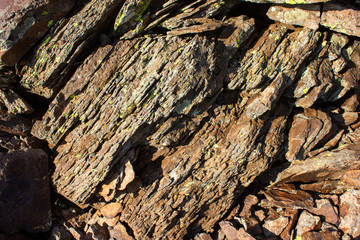 volcanic stones in the mountains