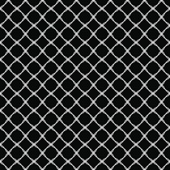 Seamless oriental pattern with Arabic ornaments.  White lines on a black background.