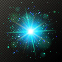 Shining bright abstract star