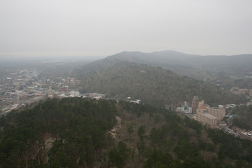 View of Foggy Hot Springs from Hot Springs Mountain Tower, Arkansas