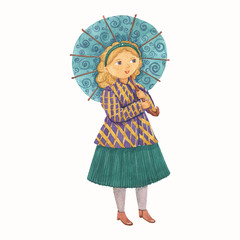 Beautiful girl with umbrella