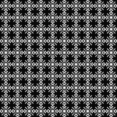 Foto op Canvas Seamless oriental pattern with Arabic ornaments.  White lines on a black background. © Eliant
