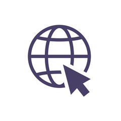 Internet black icon.Go to web sign. Internet symbol.