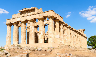 Ancient well-preserved Greek temple in Selinunte, Sicily