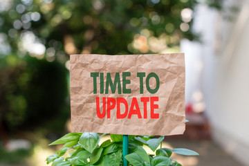 Word writing text Time To Update. Business photo showcasing act updating something someone or...
