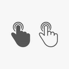 Fototapeta premium Click gesture icon logo