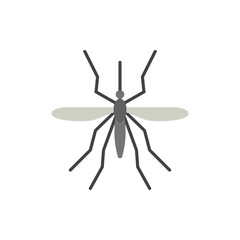 Mosquito insect bite single flat color vector icon