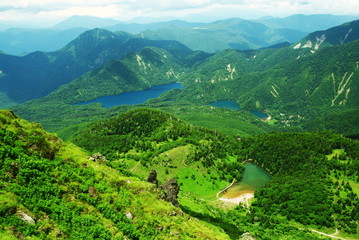 日光白根山（奥白根山）山頂への道　菅沼、丸沼遠景