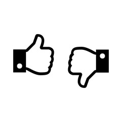 Like and Dislike icon logo