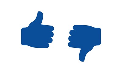 Thumbs up and thumbs down icon