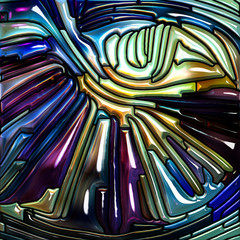 Petals of Iridescent Glass