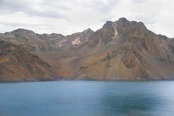 Beautiful Blue Lake with Mountains 