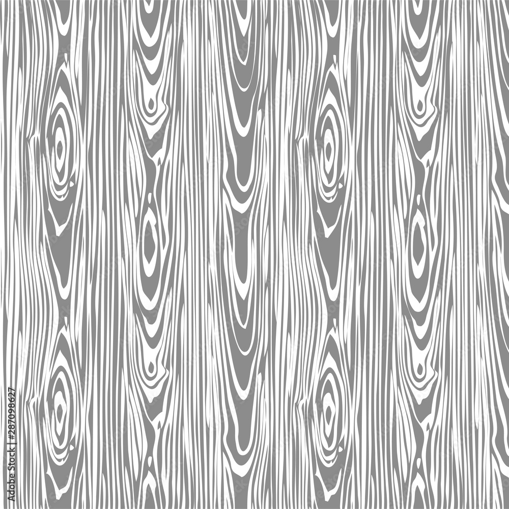 Poster Wood texture with natural patterns. Background of vertical wooden structure - stock vector