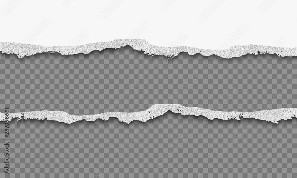 Aufkleber torn paper collection on transparent background – stock vector