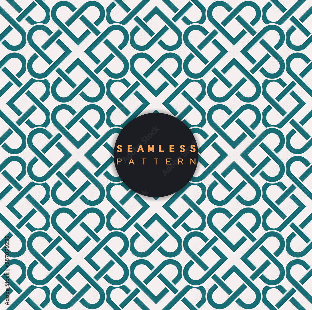 Poster vector seamless pattern. repeating geometric tiles with linear grid heart concept. modern stylish te