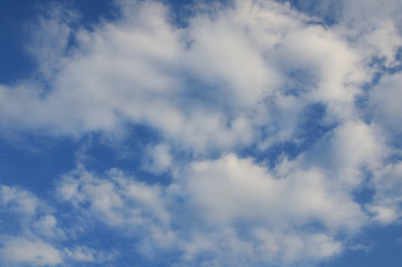 Blue cloudy sky.Background