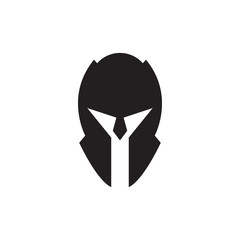 Spartan helmet graphic design template vector isolated