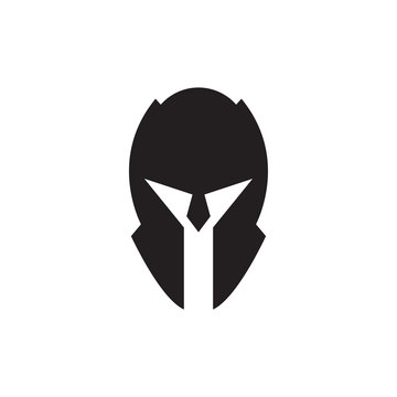 Spartan helmet graphic design template vector isolated