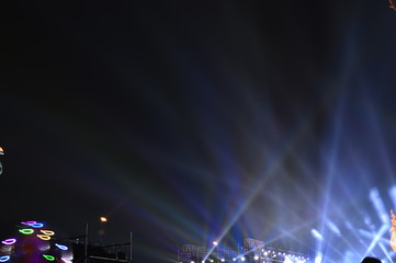 Urban building lights at night