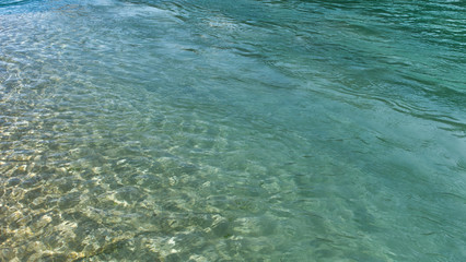 Clear sea water in sunshine