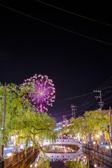 Naklejka premium 城崎温泉 花火