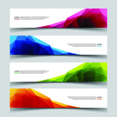 Fototapeta premium Vector Abstract banner web template