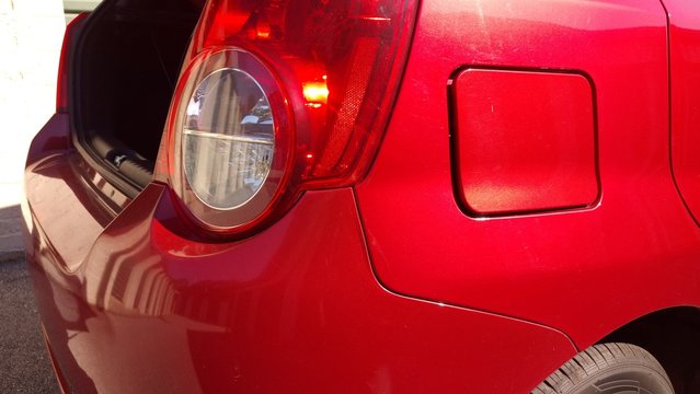 Automobile Tail Light Close Up