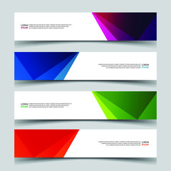 Naklejka premium Vector Abstract banner web template