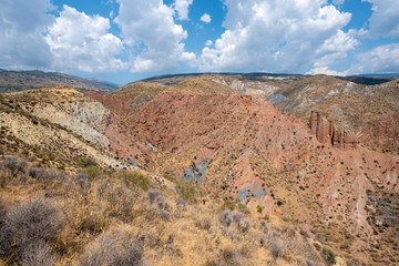 landscape of the Alpujarra de Granada, location near Ugijar (Spain)