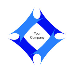 Obraz premium Blue Stars 4 Corners Logo