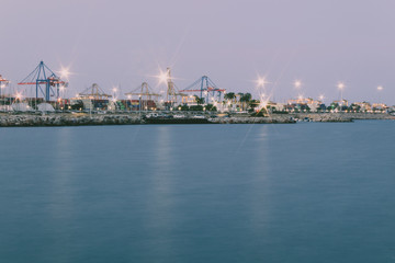 Fototapeta na wymiar Industry port in Valencia