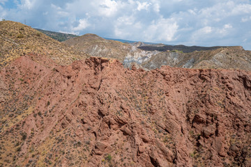 landscape of the Alpujarra de Granada, location near Ugijar (Spain)