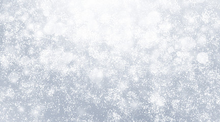 white snow blur abstract background. Bokeh Christmas blurred beautiful shiny Christmas lights