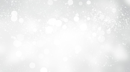 white blur abstract background. bokeh christmas blurred beautiful shiny Christmas lights. Snow background.