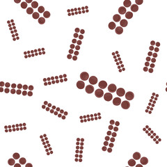 Abstract Pattern made of figures brown