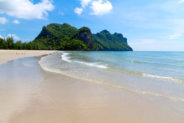 Beach sky and mountain at Baan Koh Teap beach