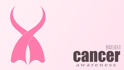  Breast cancer awareness Pink ribbon background.October is Cancer Awareness Month.Vector healthcare Illustration.