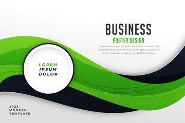 stylish green theme business presentation template design