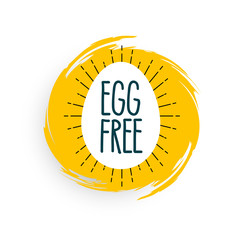 egg free food label concept design sticker